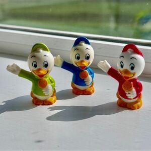 Huey, Duey, Ludy Vintage Disneyland Playmates Train Set Figure set of 3